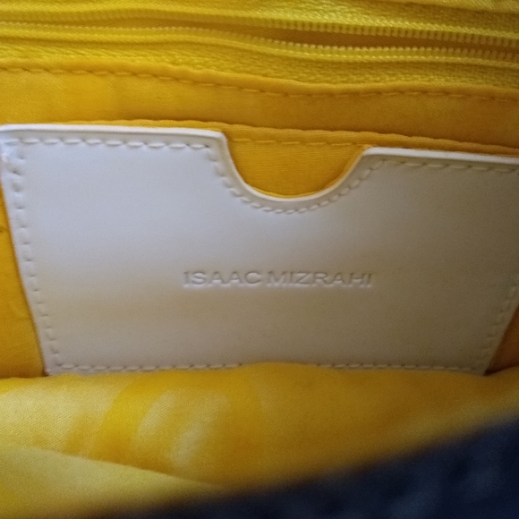 Isaac Mizrahi Navy and White Clutch - Picture 12 of 16